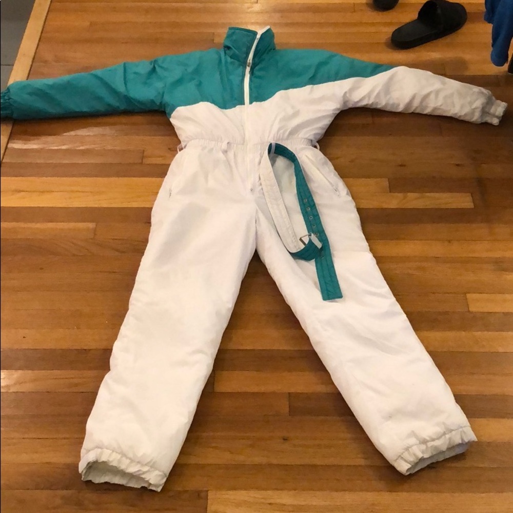 Vintage 80S Ski One Piece - White